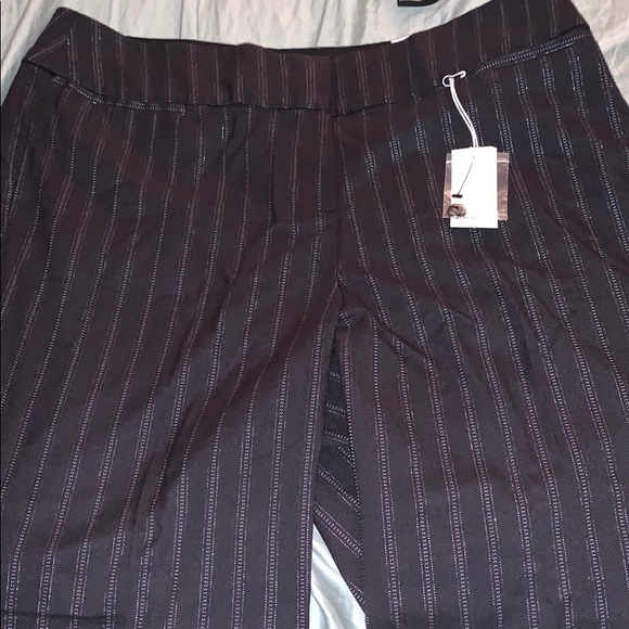 Lane Bryant Pants - Allie wide leg tailored stretch pinstripes trouser